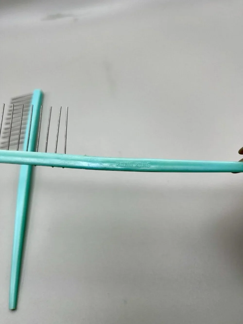 VTG 80s Smoothie Hair Styling Combs Set Turquoise Metal Teasing Picks Atomic